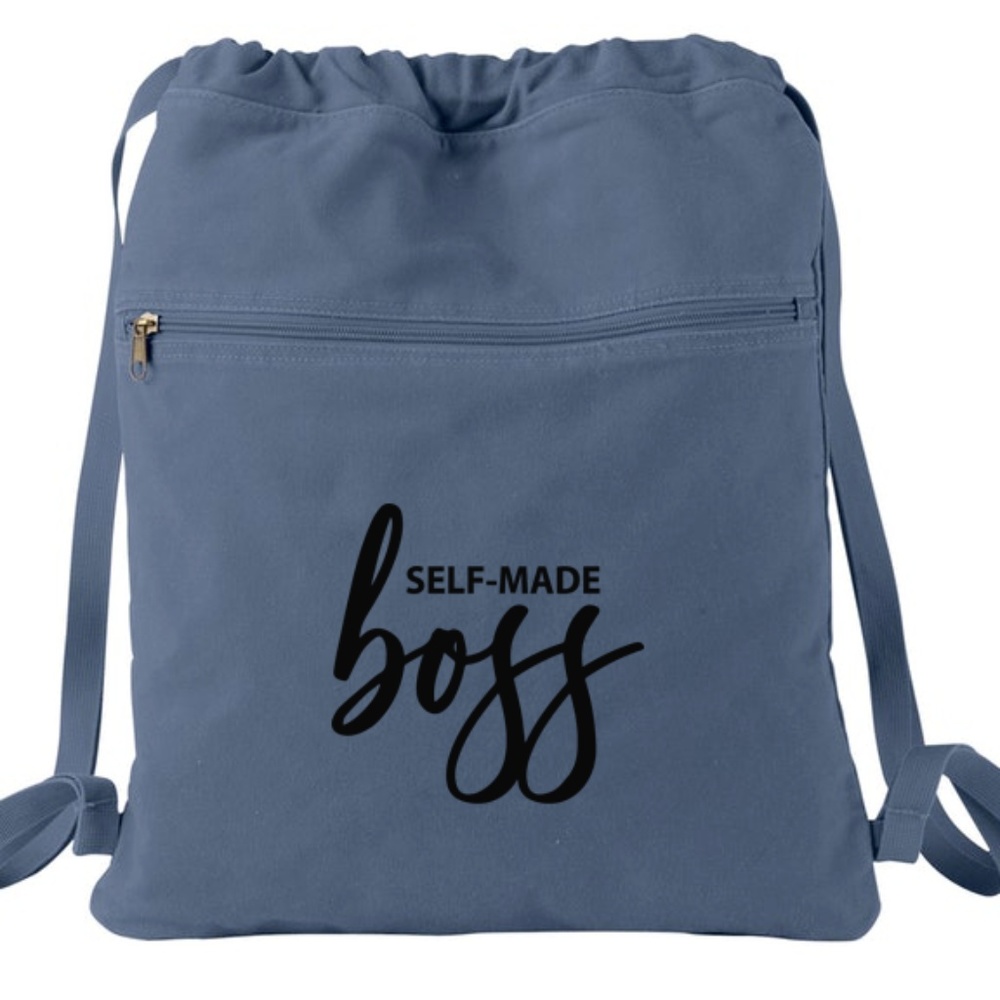 Self Made Boss 14oz Canvas Cinch Sack